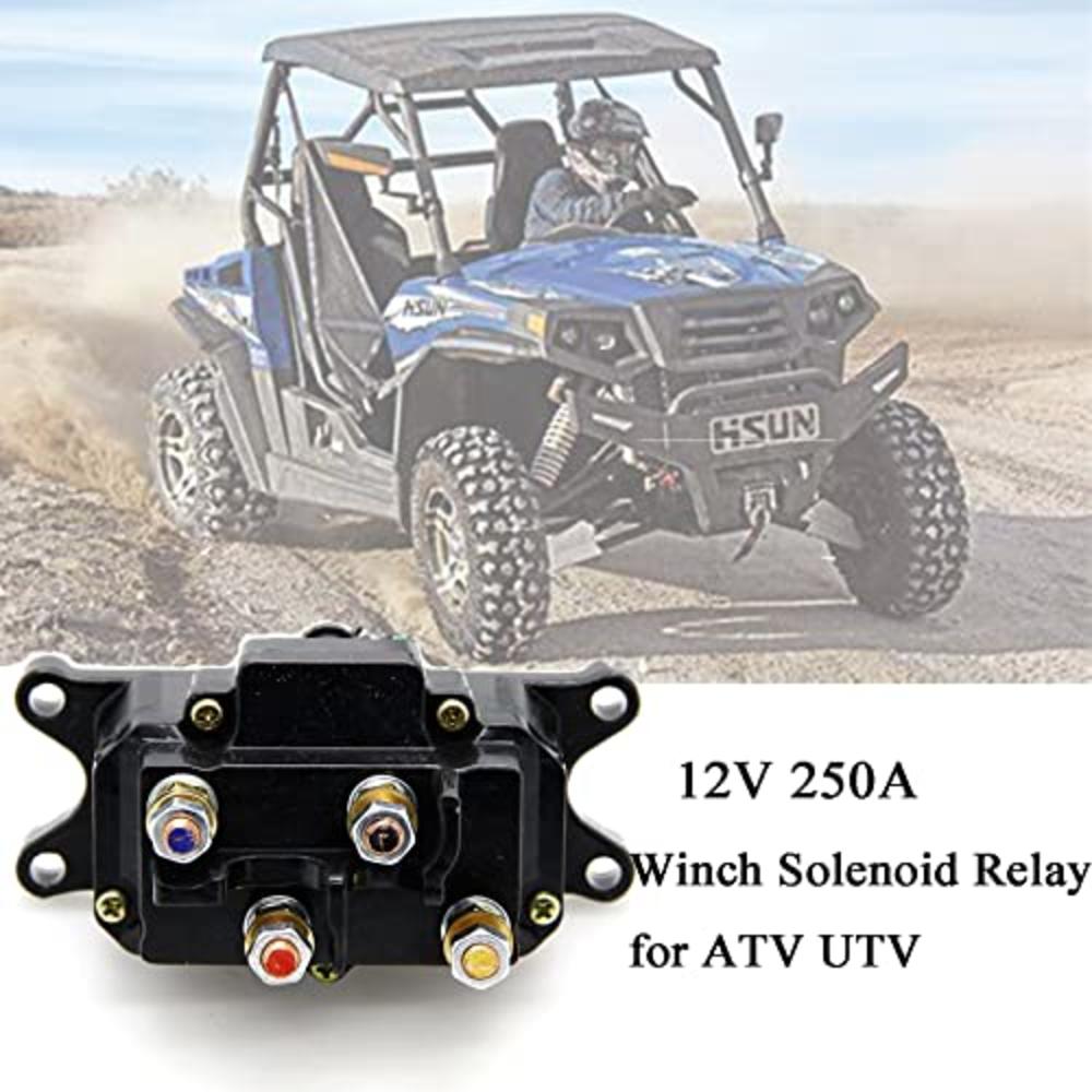 KanSmart Winch Solenoid Relay Contactor 12V 250A Thumb Truck for ATV UTV Boat 4x4 Vehicles 1500-5000lbs Winch with 6 Protecting 