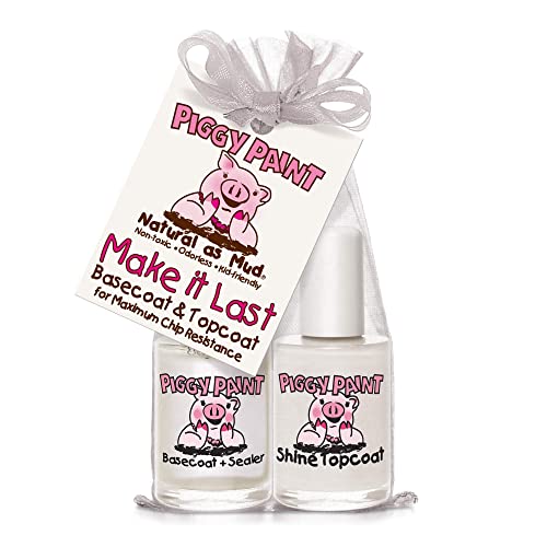 Piggy Paint Natural Piggy Paint 100% Non-toxic Girls Nail Polish - Safe, Chemical Free Low Odor for Kids, Gift Set, Make It Last