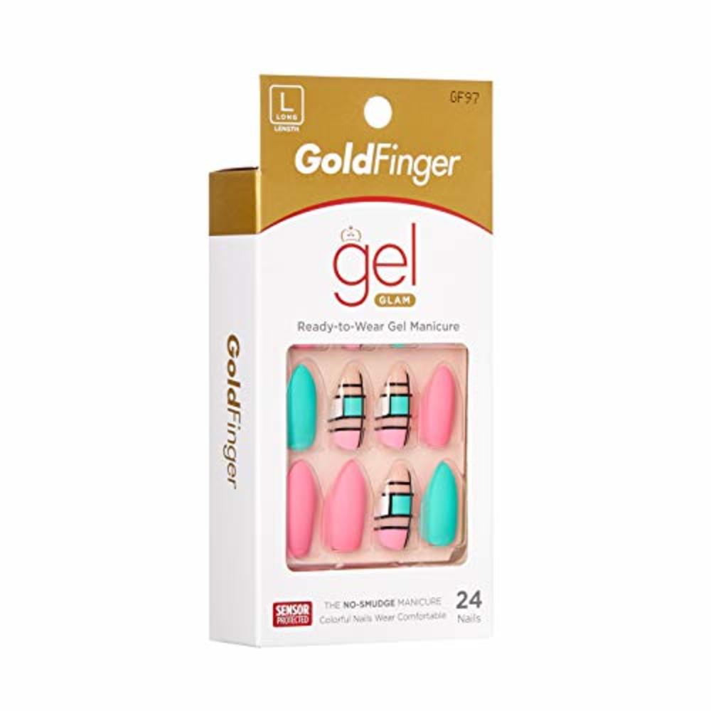 Kiss Gold Finger Gel Glam 24 Nails (GF97)