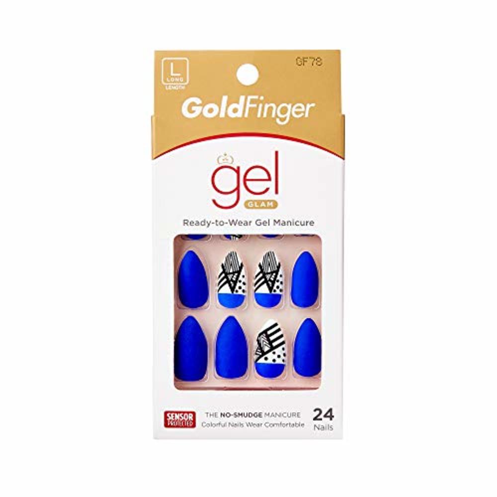 KISS Gold Finger Ready-to-Wear Gel Manicure 24 full cover nails GF78