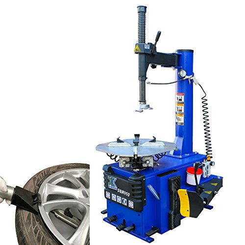 XK 1.5 HP Tire Changer Wheel Changers Single Machine Rim Clamp 950 w/Air Bead Blaster Function and 12 Month Warranty 110V