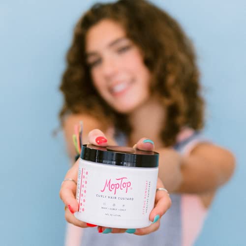 MopTop Curly Hair Custard Gel for Fine, Thick, Wavy, Curly & Kinky-Coily  Natural hair, Anti