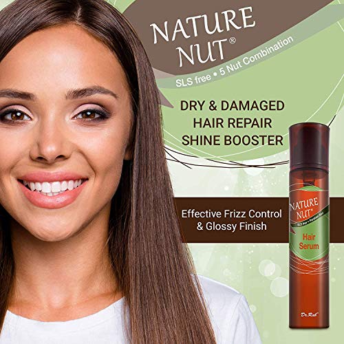 Nature Nut Hair Serum Moisturizer for Frizzy Hair - Anti Frizz Hair Gloss  Serum Split End Repair