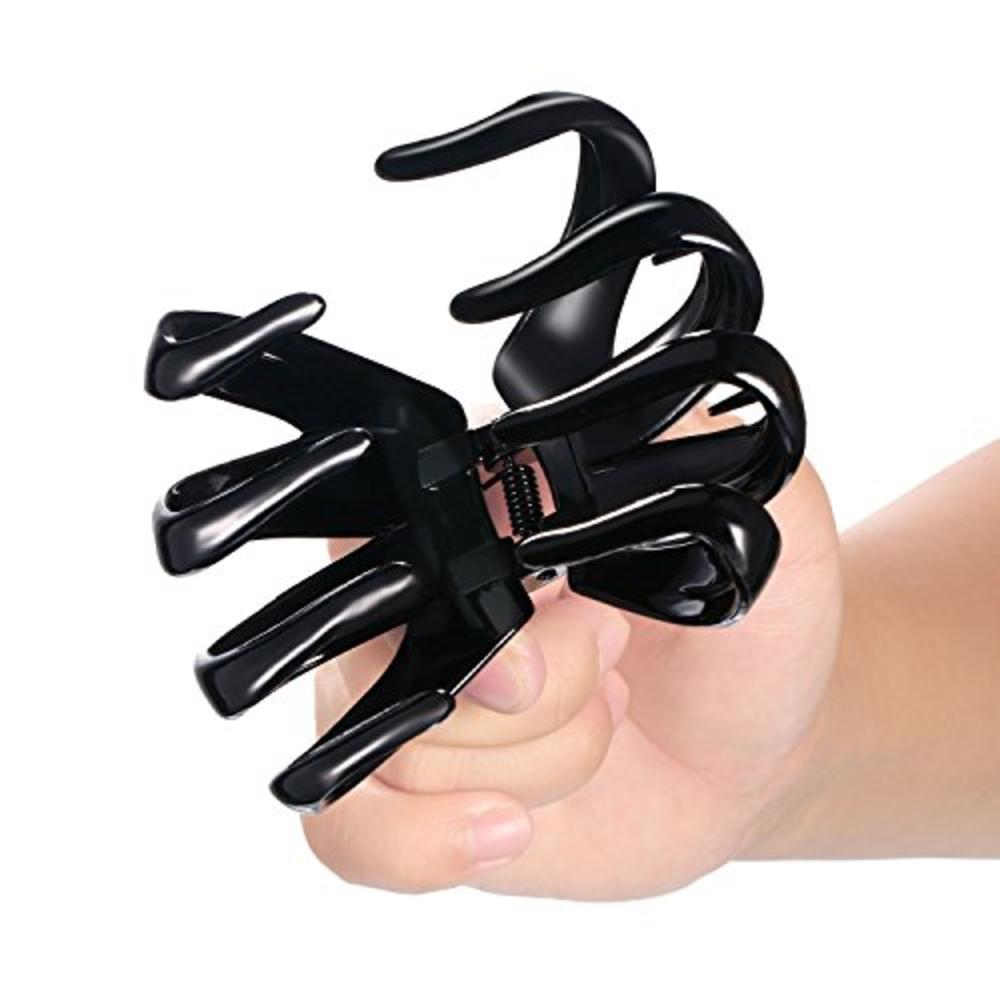Bememo 4 Pieces Large No-Slip Grip Octopus Clip Spider Hair Clips Octopus Jaw Hair Clips for Thick Long Hair Women Girls