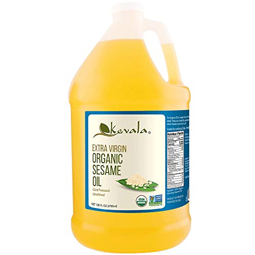 Kevala Organic Extra Virgin Sesame Oil, 1 Gallon (128 Fl Oz)