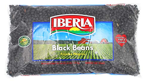 Iberia Black Beans, Dry Beans 4 lbs, Bulk Dry Black Beans Bag, Fiber & Protein Source, Farm Fresh# 1 Grade Black Beans