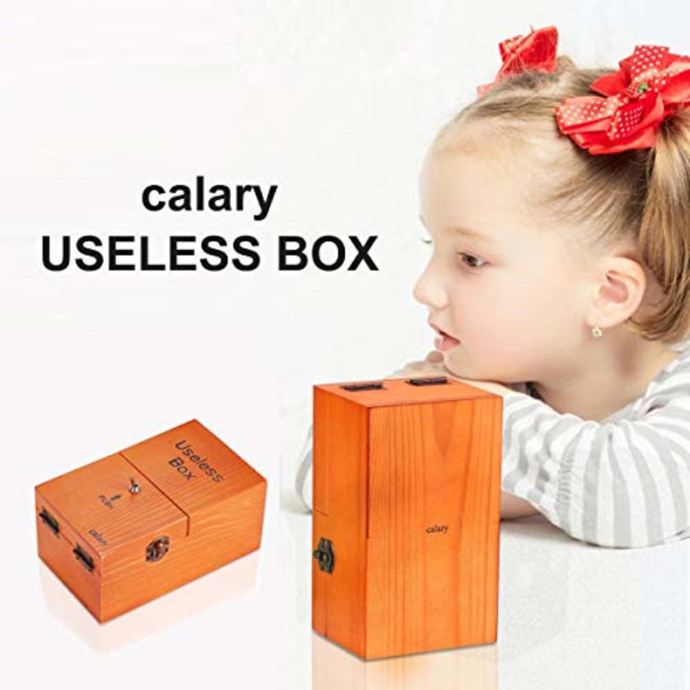 Calary Useless Box Turns Itself Off in Box Alone Machine Fully Assembled in Box (Brown)