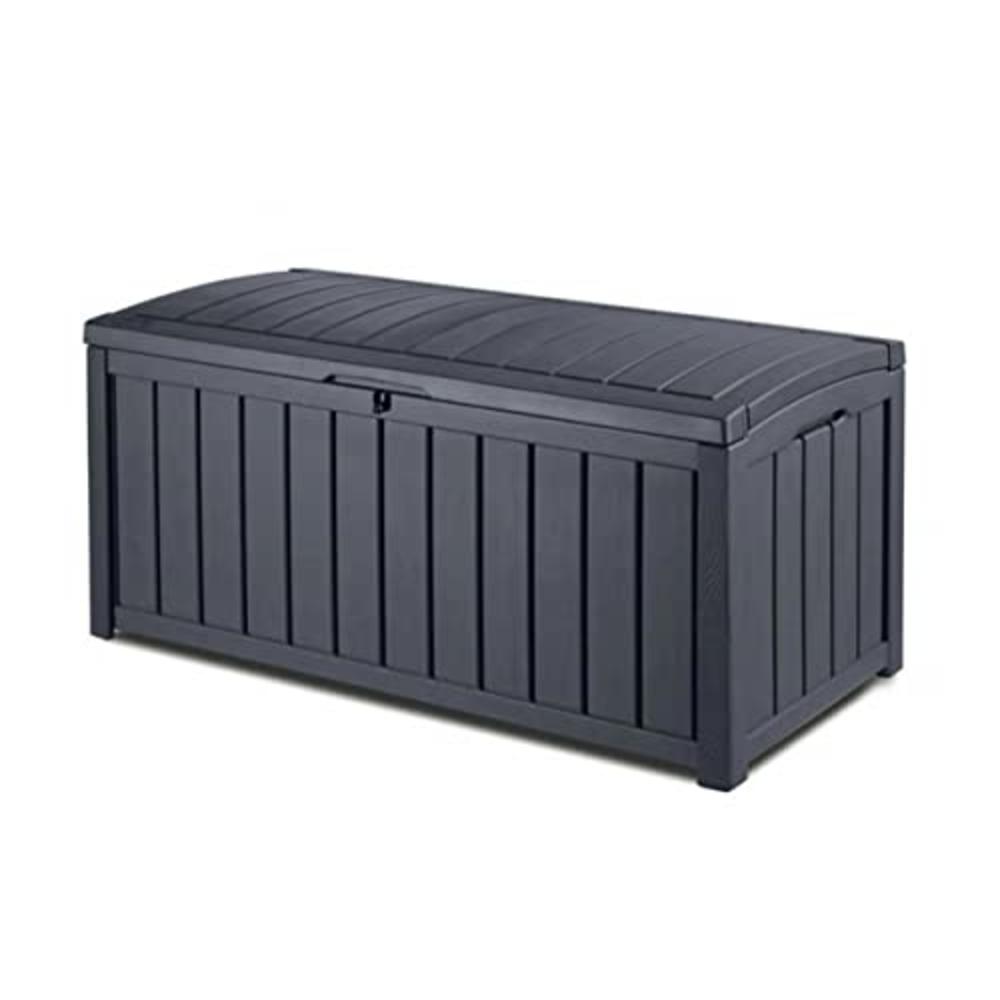 stijl Beoefend toren Keter Glenwood Plastic Deck Storage Container Box Outdoor Patio Furniture  101 Gal, Brown