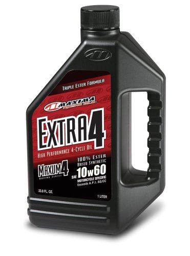 Maxima (30-309128 Extra4 10W-60 Synthetic 4T Motorcycle Engine Oil - 1 Gallon