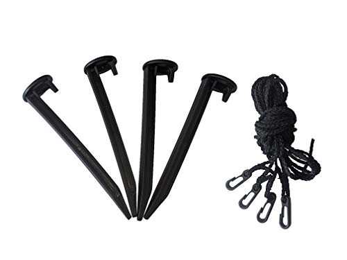 Blossom Inflatables Replacement Yard Inflatable 4 Plastic Stakes and 4 Tethers with Hooks for Home Lawn Yard Garden Holiday Inflatable Decorations