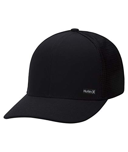 Hurley Mens League Dri-Fit Snapback Baseball Cap, Black Mesh, One Size