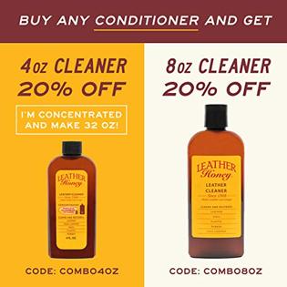 Leather Honey Leather Conditioner, Best Leather Conditioner Since 1968. For  Use on Leather Apparel, Furniture, Auto Interiors, S