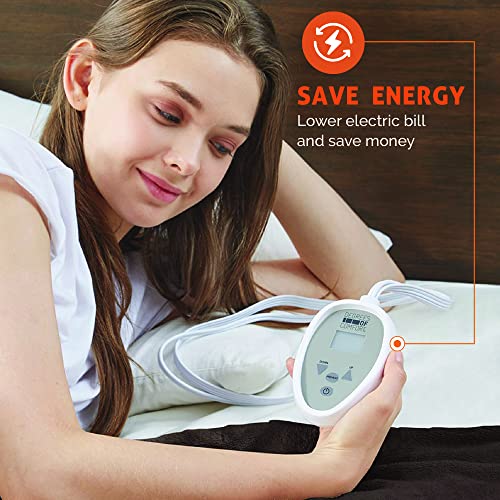 Degrees Of Comfort [Advanced] Micro Plush Cal King Size Electric Blanket with Dual Control & Auto Shut Off | Heating Blankets fo