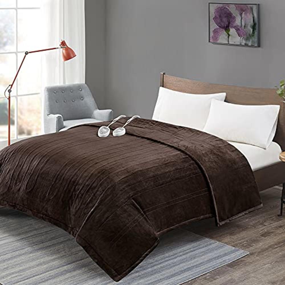 Degrees Of Comfort [Advanced] Micro Plush Electric Blanket King Size Dual Control W/ Auto Shut Off | Heating Blankets for Bed & 