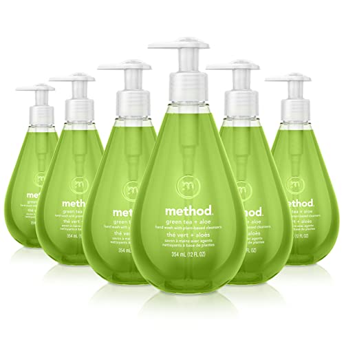 Method Products Method Gel Hand Wash, Green Tea + Aloe, 12 oz, 6 pack, Packaging May Vary