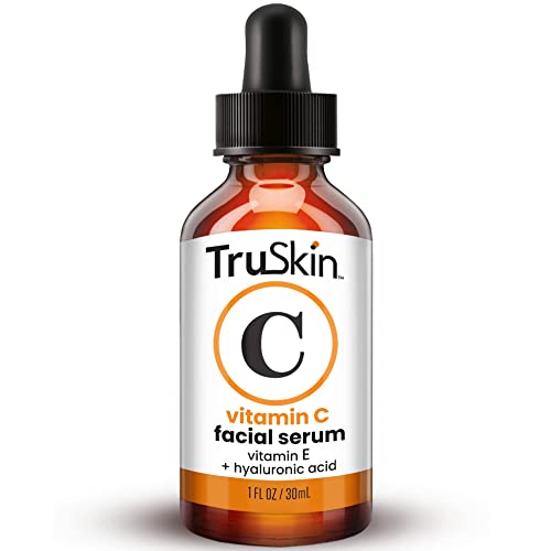 TruSkin Naturals TruSkin Vitamin C Serum for Face, Anti Aging Serum with Hyaluronic Acid, Vitamin E, Organic Aloe Vera and Jojoba Oil, Hydrating 