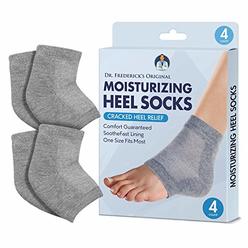 Dr. Frederick\'s Original Moisturizing Heel Socks for Cracked Heel Treatment - 2 Pairs - Stop Cracked Heels in Their Tracks