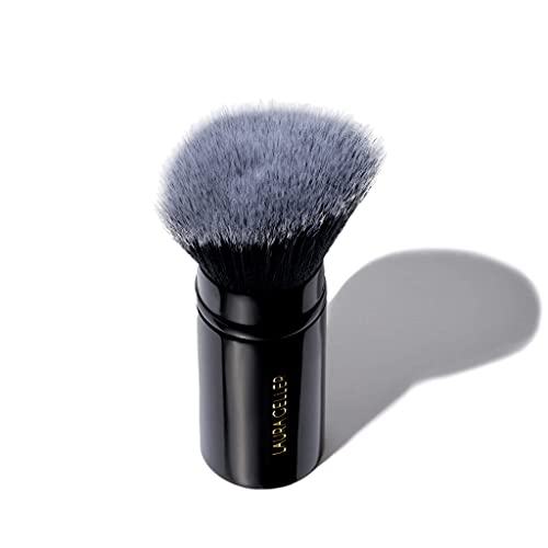 LAURA GELLER NEW YORK Retractable Black Kabuki Brush for Liquid, Cream and Powder Face Makeup With Aluminum Handle