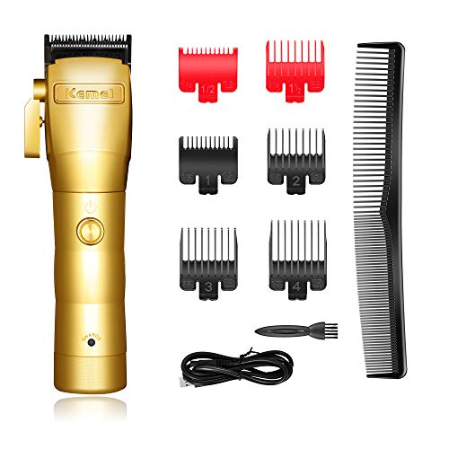 Kemei Professional Mens Hair Clippers Hair Trimmer for Men Cordless Grooming  Kit Kemei 2850 for Barbers and Stylists USB Recharg
