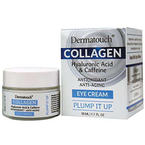 Spa de Soleil Dermatouch Collagen Eye Cream - Hyaluronic Acid and Caffeine Antioxidant Skin Treatment, Wrinkle Reducer, 1.7 Oz.