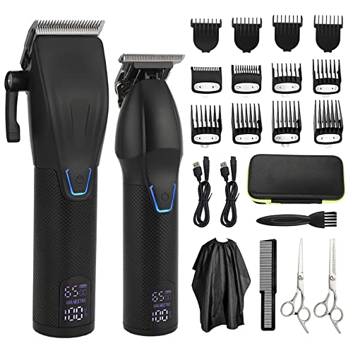 AMULISS Professional Hair Clippers and Zero Gapped Trimmer Kit for Men,  Cordless Barber Clipper, Beard Trimmer