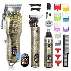 Bestauty Hair Trimmer for Men, Bestauty All in One Professional Hair Trimmer Barber Knight Trimmer, Cordless LCD Display USB Rechargeable