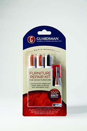 Guardsman 500600 Repair Kit-Quickly Touch-Up and Fill Scratched and Blemishes in Wood Furniture, 3 Colors, Brown Tones