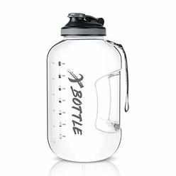 XBOTTLE 1 Gallon Water Bottle with Chug lid, BPA Free Dishwasher Safe 128oz Large Water Bottle with Motivational Time Marker and