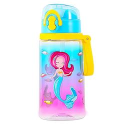 Home Tune 18 oz Cute Water bottle with Straw for Girls, BPA FREE Tritan & Leak Proof One Click Open Flip Top & Easy Clean & Soft Carry Loo