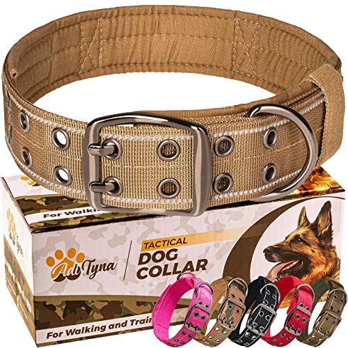 ADITYNA Dog Collar for Large Dogs Tactical Dog Collar with Handle