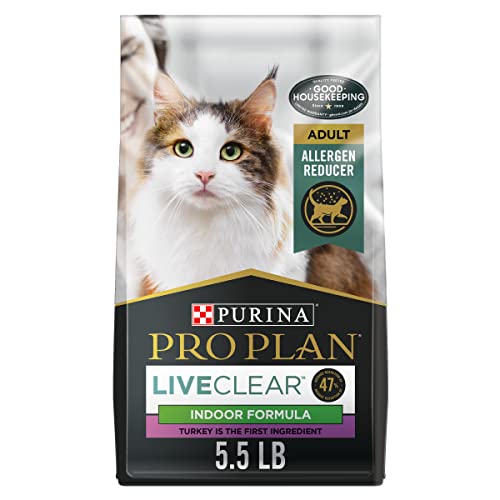 Purina Pro Plan Allergen Reducing, Indoor Cat Food, LIVECLEAR Turkey and Rice Formula - 5.5 lb. Bag