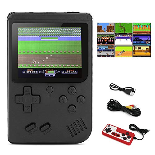 BLANDSTRS Handheld Game Console, Retro Game Player with 500 Classic FC Games 3.0 inch Screen, Rechargeable Battery Portable Game