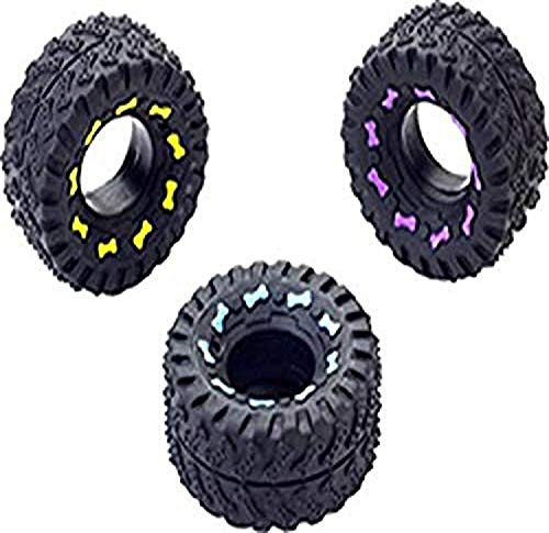 SPOT Ethical Product Ethical Squeaky Vinyl Tire Dog Toy, 3-1/2-Inch