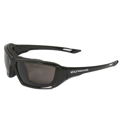 Radians XT1-21 Extremis Full Black Frame Safety Glasses with Smoke Anti-Fog Lens, Adult