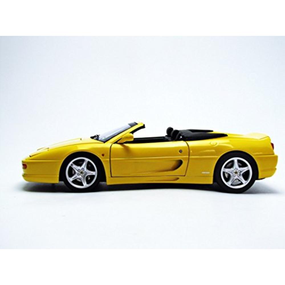 Hot wheels BLY35 Ferrari F355 Spider Convertible Yellow Elite Edition 1/18 Diecast Car Model by Hotwheels