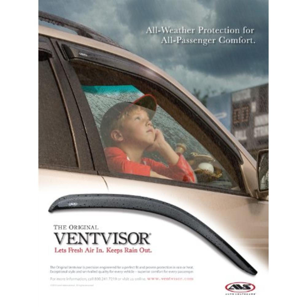 AutoVentshade Auto Ventshade AVS 94242 Original Ventvisor Side Window Deflector Dark Smoke, 4-Piece Set for 2010-2020 Toyota 4Runner