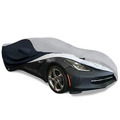 SR1 Performance 2014-2019 C7 Stingray, Z51, Z06, Grand Sport Corvette Ultraguard Plus Car Cover - 300D Indoor/Outdoor Protection (Gray/Black)