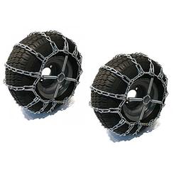 The ROP Shop New 2 Link TIRE Chains & TENSIONERS 23x10.5x12 for Sears Craftsman Mower Tractor