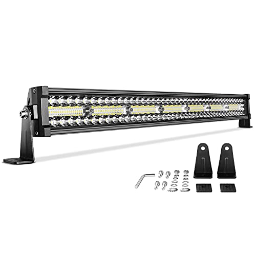 DWVO LED Light Bar 32 inch 390W Straight Triple Row 35000LM Upgrade Chipset Led Work Light for Off Road Driving Fog Lamp Marine 