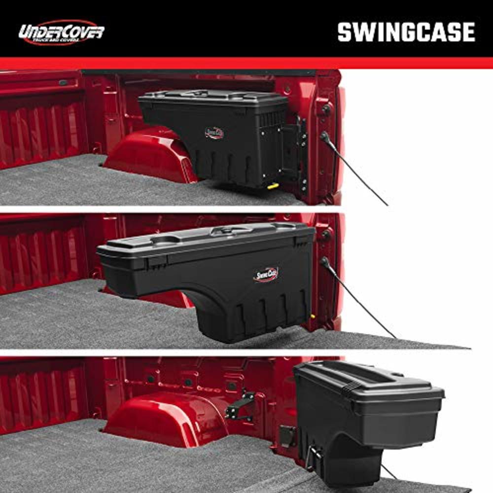UnderCover SwingCase Truck Bed Storage Box | SC300P | Fits 2002-2018, 2019-21 Classic Dodge Ram 1500, 2003-21 2500/3500, Passeng