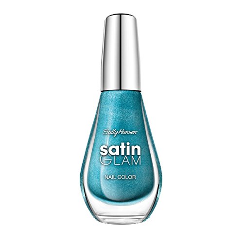 SALLY HANSEN Satin Glam Shimmery Matte Finish Nail Color - Teal Tulle