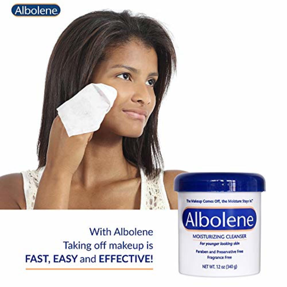 Albolene Moisturizing Cleanser 3-in-1 Skin Care Product: Makeup Remover, No Soap or Water Needed, 12 Fl Oz
