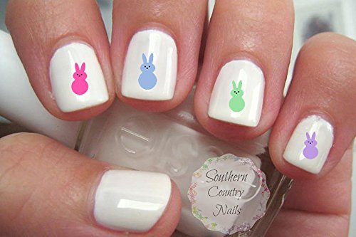Southern Country Nai Easter Bunny Peeps Candy Nail Art Decals