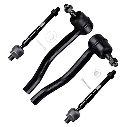 LSAILON 4pcs Front Suspension Inner Tie Rod Ends Outer Tie Rod Ends Kit Fit 2007-2012 for Nissan Altima