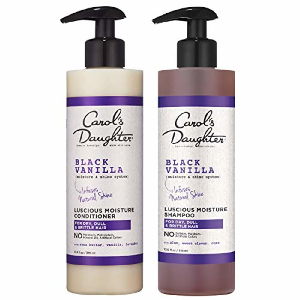Carols Daughter Carol’s Daughter Black Vanilla Moisture and Shine Shampoo and Conditioner Set For Dry Hair and Dull Hair, Sulfate Free Shampoo a