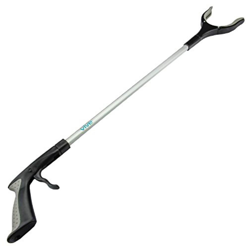 Vive Reacher Grabber 32" - Extra Long Mobility Aid - Rotating Hand, Heavy Duty Grip Arm - Reaching Assist Tool for Trash Pickup,