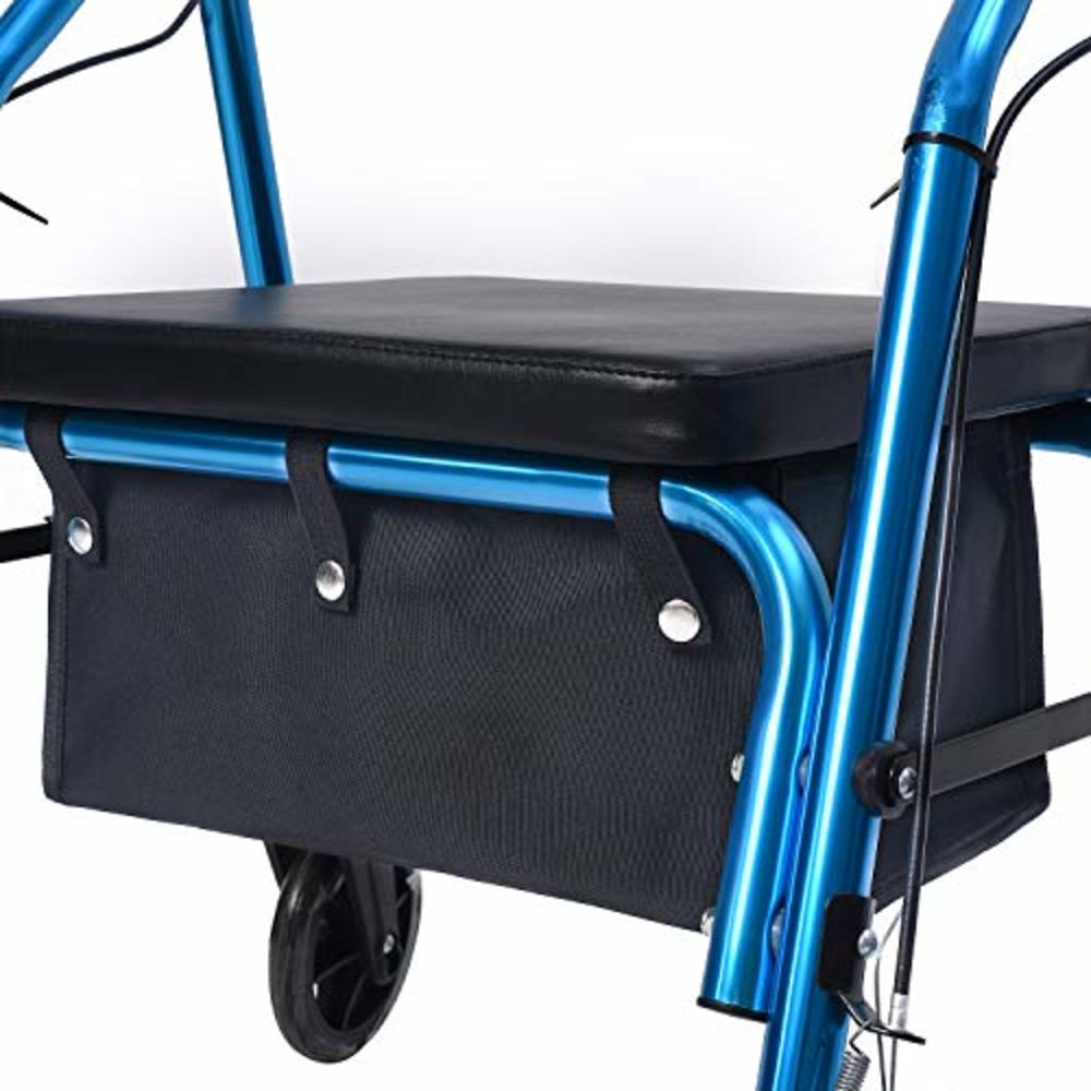 Holy Party AROUY Walker Bag Under Seat for Four Wheel Rollator, Rollator Bag Tote Organizer Pouch Storage to Walkers for Senoirs, Walker Ac