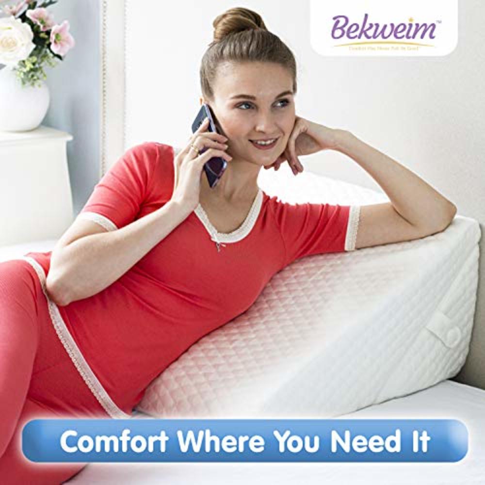 Bekweim Adjustable Bed Wedge Pillow | 7-in-1 Incline and Positioner Memory Foam Pillow for Sleeping - Adjust to Your Comfort | Helps wit