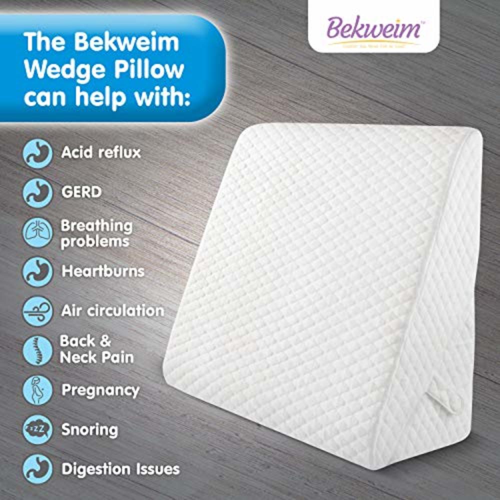 Bekweim Adjustable Bed Wedge Pillow | 7-in-1 Incline and Positioner Memory Foam Pillow for Sleeping - Adjust to Your Comfort | Helps wit