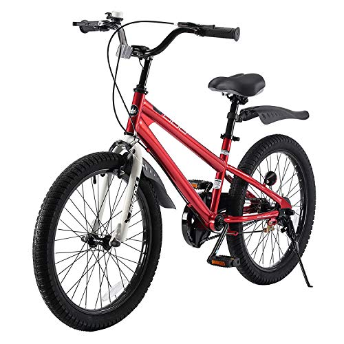 RoyalBaby Kids Bike Boys Girls Freestyle BMX Bicycle With Kickstand Gifts for Children Bikes 20 Inch Red